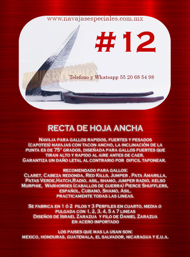 Recta Hoja Ancha
