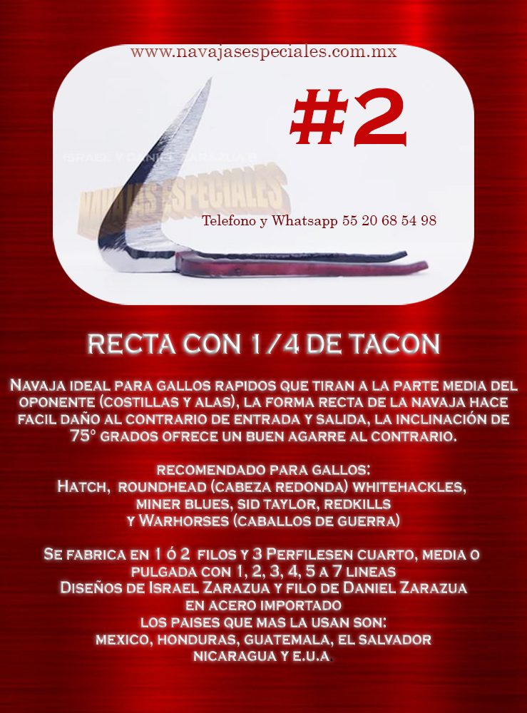 Recta cuarto de tacon